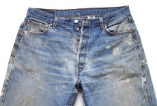 画像4: 00s Levi'sリーバイス 501 ペンキ飛び&ダメージ デニムパンツ ヒゲ W38★SDP4533 (4)
