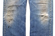 画像6: 00s Levi'sリーバイス 501 ダメージ&汚れ デニムパンツ ヒゲ W38★SDP4525 (6)
