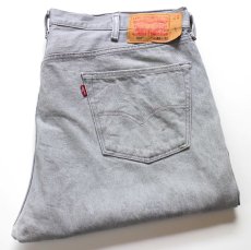 画像1: Levi'sリーバイス 501 ブリーチ 先染め グレー デニムパンツ W44 L32★SDP4498 特大 (1)