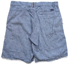 画像2: patagoniaパタゴニア Back Step Shorts ヘンプ×オーガニックコットン ショートパンツ シャンブレー ブルー W32★C ショーツ (2)