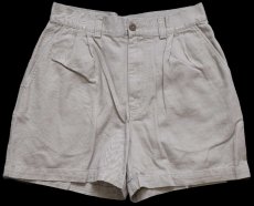 画像1: 90s patagoniaパタゴニア ツータック オーガニックコットン ショートパンツ ベージュ 12★ショーツ (1)