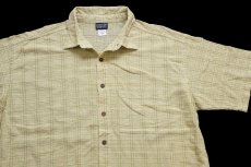 画像3: 00s patagoniaパタゴニア A/C Yarn Dye Shirt チェック 半袖 オーガニックコットン ガーゼシャツ ACF XL (3)