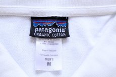 画像4: 00s patagoniaパタゴニア ロゴ刺繍 オーガニックコットン 鹿の子 ポロシャツ WHT ホワイト M (4)