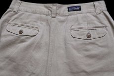 画像4: 90s patagoniaパタゴニア ツータック オーガニックコットン ショートパンツ ベージュ 12★ショーツ (4)