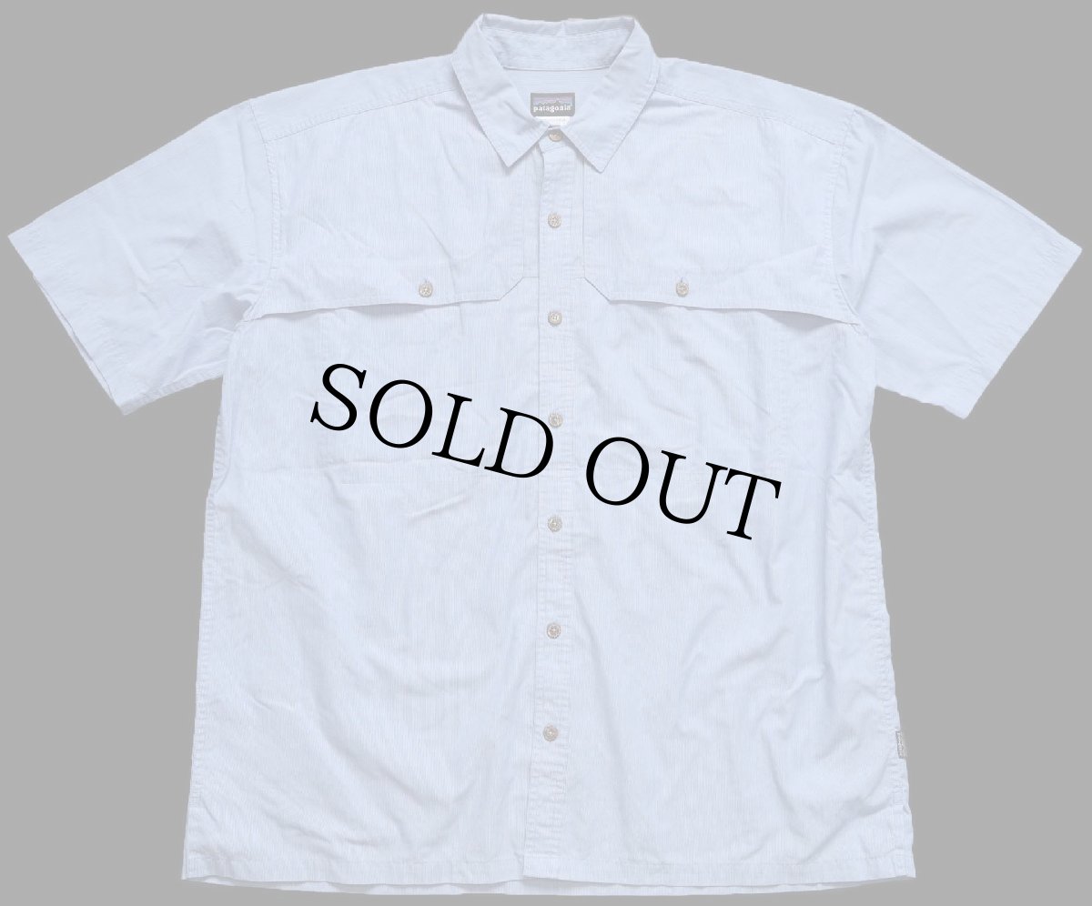 画像1: patagoniaパタゴニア Island Hopper Shirt 半袖 オーガニックコットン混 アイランドホッパーシャツ MBB 青 XL (1)