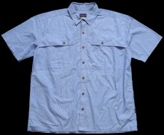 画像1: patagoniaパタゴニア Island Hopper Shirt 半袖 オーガニックコットン混 アイランドホッパーシャツ MBB 青 XL (1)