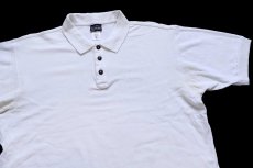 画像3: 00s patagoniaパタゴニア ロゴ刺繍 オーガニックコットン 鹿の子 ポロシャツ WHT ホワイト M (3)