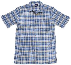 画像1: patagoniaパタゴニア A/C Shirts チェック 半袖 オーガニックコットン ガーゼシャツ FWSB M (1)