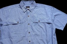 画像3: patagoniaパタゴニア Island Hopper Shirt 半袖 オーガニックコットン混 アイランドホッパーシャツ MBB 青 XL (3)