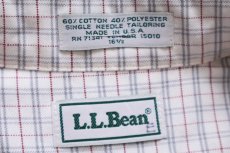 画像4: 90s USA製 L.L.Bean チェック ボタンダウン 半袖 オックスフォード シャツ 16.5 (4)