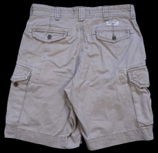 画像2: 00s ポロ ラルフローレン USED加工 コットン カーゴ ショートパンツ カーキ W34★ショーツ (2)