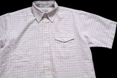 画像3: 90s USA製 L.L.Bean チェック ボタンダウン 半袖 オックスフォード シャツ 16.5 (3)