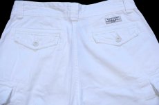 画像4: ポロ ラルフローレン USED加工 コットン カーゴ ショートパンツ 白 W33★ショーツ (4)