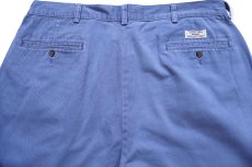 画像4: 90s メキシコ製 ポロ ラルフローレン TYLER SHORT ツータック コットン チノ ショートパンツ ライトブルー W36★160 ショーツ (4)