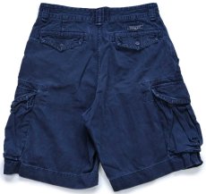 画像2: 00s ポロ ラルフローレン USED加工 コットン カーゴ ショートパンツ 紺 W32★169 ショーツ (2)