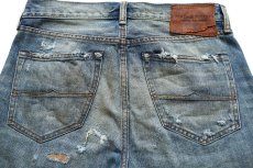 画像4: DENIM&SUPPLY ラルフローレン ダメージ&パッチワーク リペア ビンテージ加工 カットオフ デニム ショートパンツ 30★ショーツ (4)