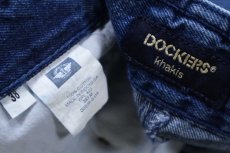画像5: 00s DOCKERSドッカーズ ツータック デニム ショートパンツ W38★Levi'sリーバイス ショーツ (5)