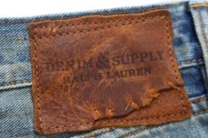 画像5: DENIM&SUPPLY ラルフローレン ダメージ&パッチワーク リペア ビンテージ加工 カットオフ デニム ショートパンツ 30★ショーツ (5)