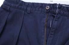 画像3: 90s メキシコ製 ポロ ラルフローレン TYLER SHORT ツータック コットン チノ ショートパンツ 紺 W32★156 ショーツ (3)