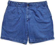 画像1: 00s DOCKERSドッカーズ ツータック デニム ショートパンツ W38★Levi'sリーバイス ショーツ (1)
