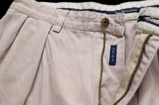 画像3: 90s ポロ ラルフローレン TYLER SHORT ツータック コットン チノ ショートパンツ ベージュ W34★157 ショーツ (3)