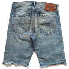 画像2: DENIM&SUPPLY ラルフローレン ダメージ&パッチワーク リペア ビンテージ加工 カットオフ デニム ショートパンツ 30★ショーツ (2)