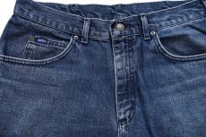 画像3: 90s USA製 Leeリー カラーデニム ショートパンツ 紺 W34★ショーツ (3)