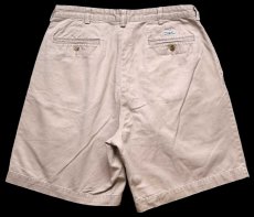 画像2: 90s ポロ ラルフローレン TYLER SHORT ツータック コットン チノ ショートパンツ ベージュ W34★157 ショーツ (2)