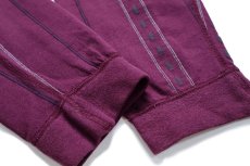 画像5: 90s USA製 EddieBauerエディーバウアー ステッチ ストライプ ヘンリーネック コットン 長袖Tシャツ L (5)