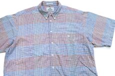 画像3: 90s 417 VAN HEUSEN チェック ボタンダウン 半袖 コットンシャツ XL (3)