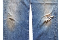 画像6: Levi'sリーバイス 501 ダメージ&汚れ デニムパンツ ヒゲ W38★SDP4528 (6)
