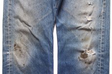 画像7: Levi'sリーバイス 501 ダメージ&汚れ デニムパンツ ヒゲ W38★SDP4536 (7)