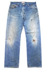 画像2: Levi'sリーバイス 501 ダメージ&汚れ デニムパンツ ヒゲ W38★SDP4536 (2)