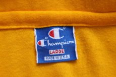 画像5: 90s USA製 Championチャンピオン Tulsa 刺繍 ポロシャツ 濃黄 L (5)