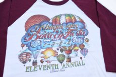 画像3: 80s USA製 Albuquerque Balloon Fiesta バルーン アート 七分袖 ラグランTシャツ 白×ワインレッド L (3)