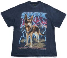 画像2: オーストラリア製 GERMAN SHEPHERD DOG シェパード ドッグ サンダー 両面プリント コットンTシャツ チャコールグレー L (2)