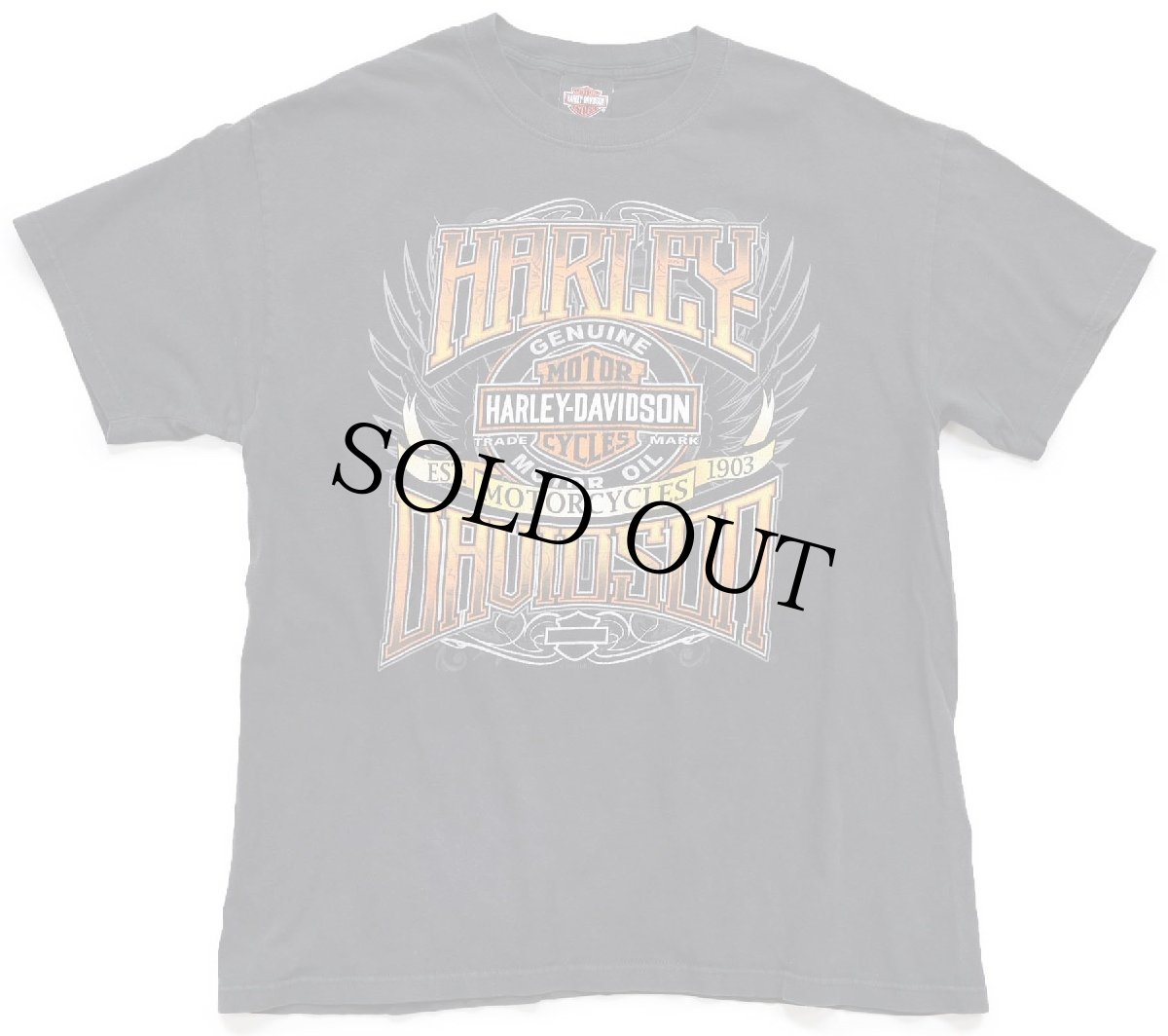 画像2: HARLEY-DAVIDSON ハーレー ダビッドソン 両面プリント コットンTシャツ 黒 (2)