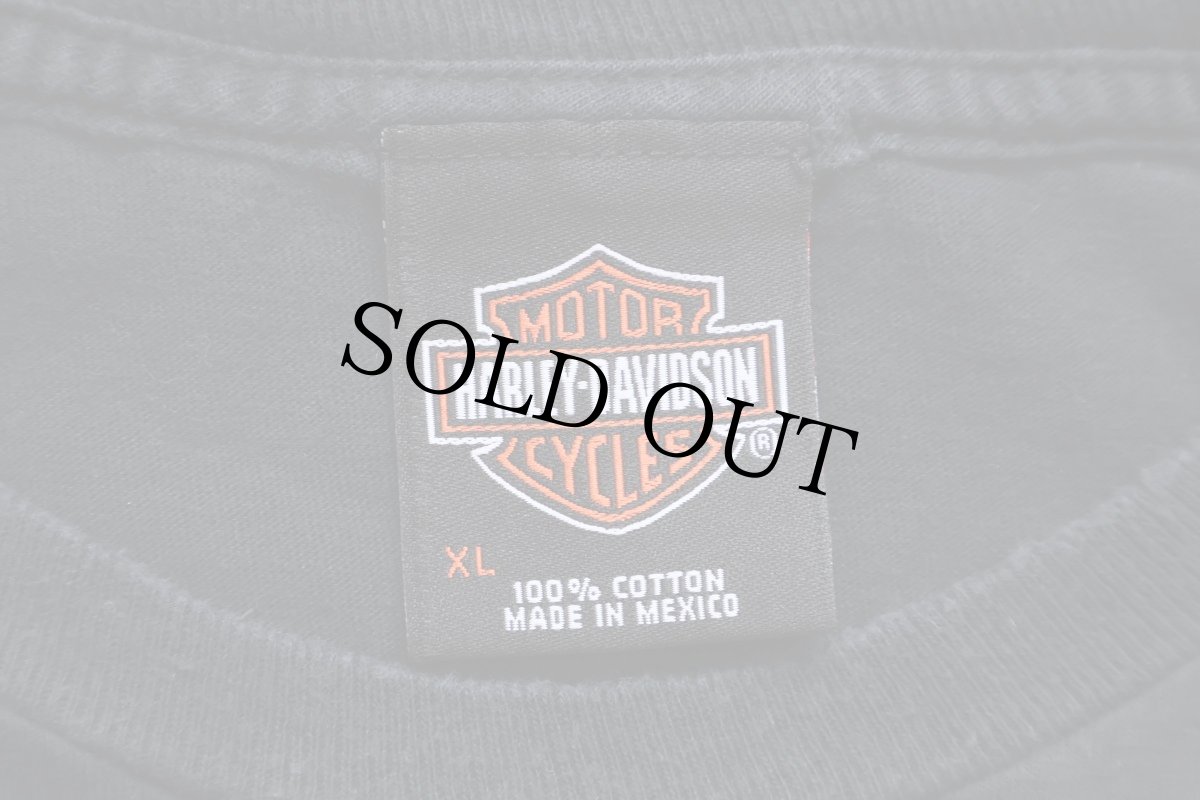 画像6: 00s HARLEY-DAVIDSON ハーレー ダビッドソン WANTED 両面プリント コットンTシャツ 黒 XL (6)