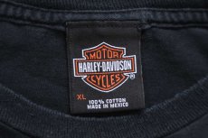 画像6: 00s HARLEY-DAVIDSON ハーレー ダビッドソン WANTED 両面プリント コットンTシャツ 黒 XL (6)
