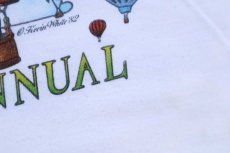 画像4: 80s USA製 Albuquerque Balloon Fiesta バルーン アート 七分袖 ラグランTシャツ 白×ワインレッド L (4)