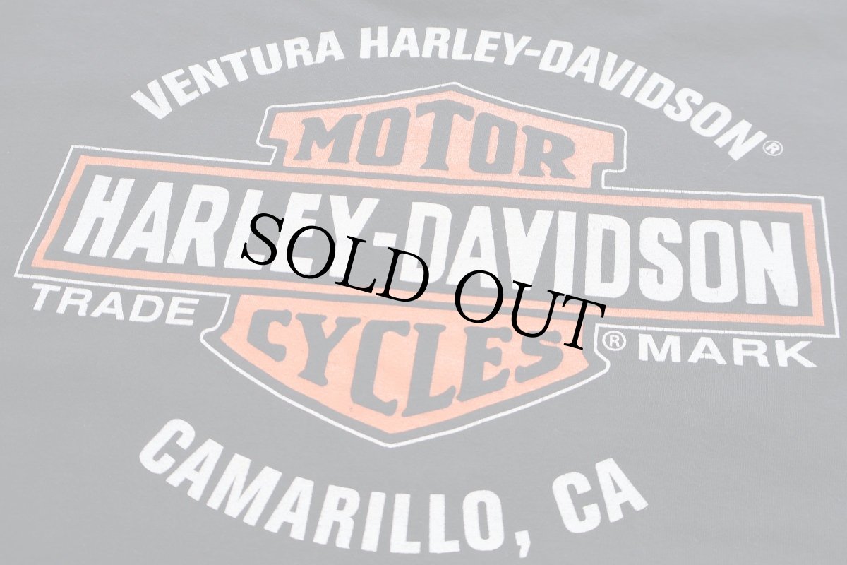 画像4: 00s HARLEY-DAVIDSON ハーレー ダビッドソン WANTED 両面プリント コットンTシャツ 黒 XL (4)