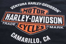 画像4: 00s HARLEY-DAVIDSON ハーレー ダビッドソン WANTED 両面プリント コットンTシャツ 黒 XL (4)