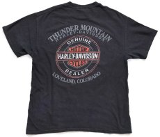 画像3: HARLEY-DAVIDSON ハーレー ダビッドソン 両面プリント コットンTシャツ 黒 (3)