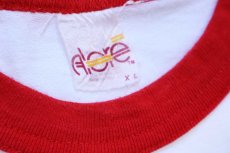 画像5: 80s USA製 OKLAHOMA SOONER 七分袖 ラグランTシャツ 白×赤 XL (5)