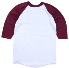 画像2: 80s USA製 Albuquerque Balloon Fiesta バルーン アート 七分袖 ラグランTシャツ 白×ワインレッド L (2)