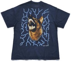 画像3: オーストラリア製 GERMAN SHEPHERD DOG シェパード ドッグ サンダー 両面プリント コットンTシャツ チャコールグレー L (3)