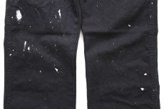 画像7: Dickiesディッキーズ ペンキ飛び ストレッチ ライトダック地 ワークパンツ 黒 W32 L32★17 (7)