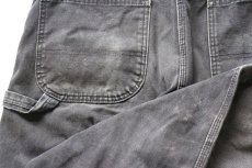 画像8: Dickiesディッキーズ ダメージ ダック地 ペインターパンツ ボロ 黒 フェード W36 L34★11 (8)
