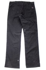 画像3: Dickiesディッキーズ ペンキ飛び ストレッチ ライトダック地 ワークパンツ 黒 W32 L32★17 (3)