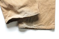 画像9: 00s Dickiesディッキーズ ペンキ飛び ダブルニー ダック地 ワークパンツ 茶 フェード W38 L30★18 (9)